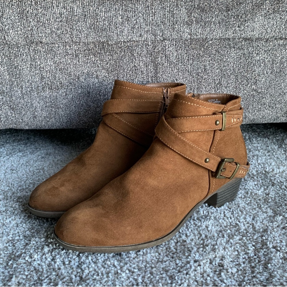 No Parking Faux Suede Ankle Boots